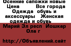 Осенние сапожки новые › Цена ­ 600 - Все города Одежда, обувь и аксессуары » Женская одежда и обувь   . Марий Эл респ.,Йошкар-Ола г.